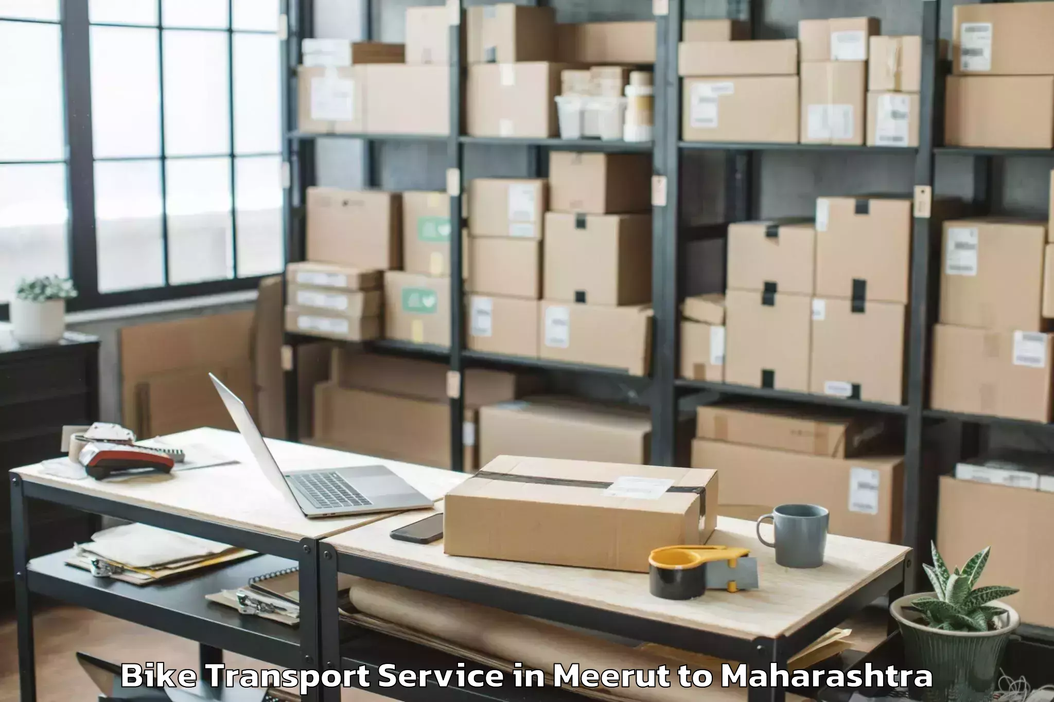 Book Meerut to Khamgaon Bike Transport Online